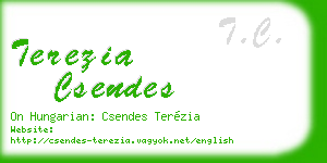 terezia csendes business card